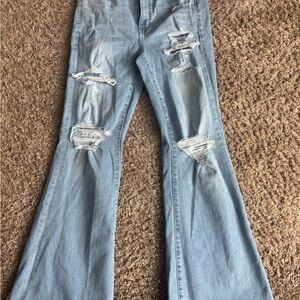 American Eagle Outfitters Light Blue Flare Jeans